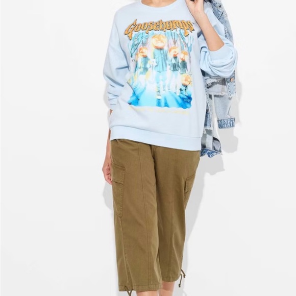 NWT Adult Goosebumps Sloppy The Dummy blue Crewneck Sweatshirt Size XS - Picture 2 of 10